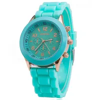 Наручные часы GENEVA на силиконовом ремешке Relogio Feminino Модные женские наручные часы повседневные роскошные часы горячая распродажа - изображение