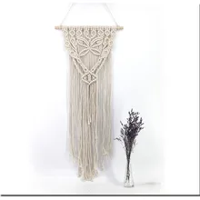 Вязаный богемский настенный гобелен ручной работы из хлопка с кисточками гобелены Гостиная свадебное оформление для церемоний настенное искусство