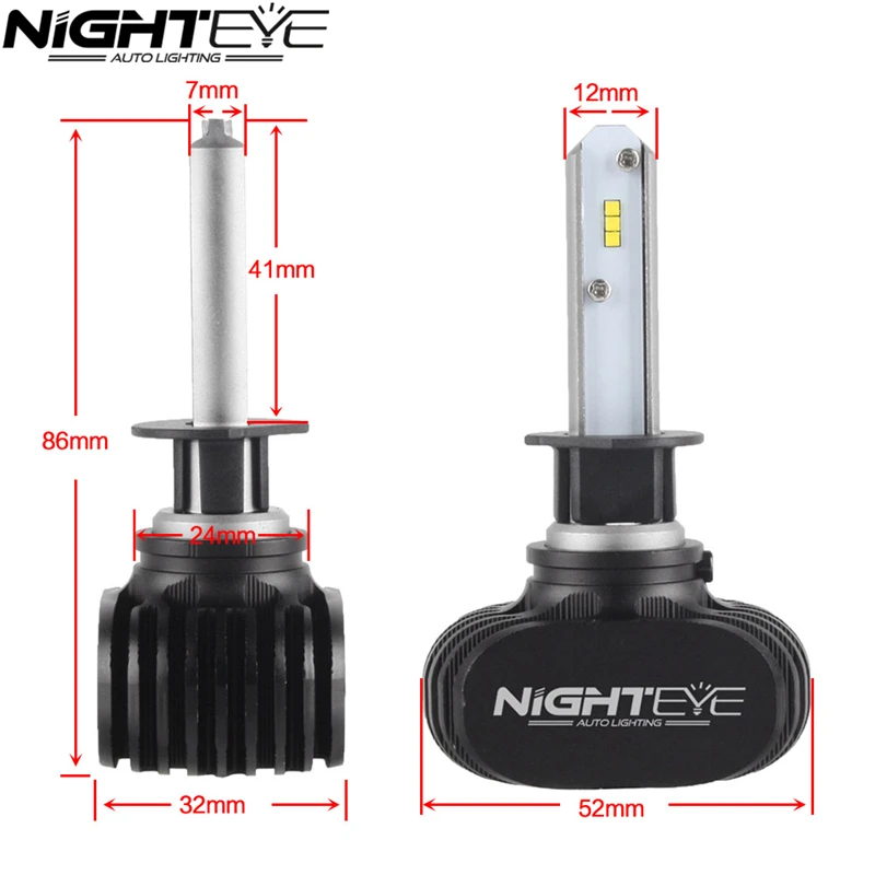 

NIGHTEYE H1 50W/set 8000LM White 6500K CSP LED Fog Lamp Bulb Automobil Car Headlight Conversion Kit DRL Car Lights Free Shipping