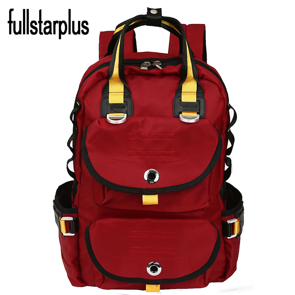 Fullstarplus Men Male nylon Backpack College Student School Backpack