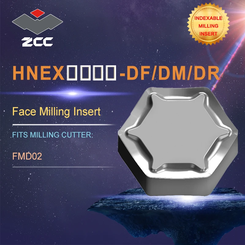 

ZCC.CT lathe inserts HNEX for indexable profile milling tool FMD02 finishing inserts for face milling indexable milling tools