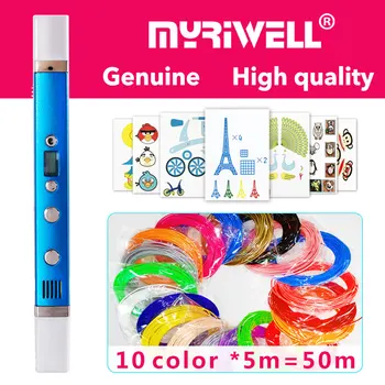 

myriwell 3d pen 3d pens,LED display,USB Charging,3 d pen 2017Smart3d printed pen Child birthday present3d print pen3d model