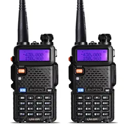 2 шт. BaoFeng UV-5R портативная рация VHF/UHF 136-174 МГц и 400-520 МГц Dual Band двухстороннее радио Baofeng uv 5r портативный двухканальные рации