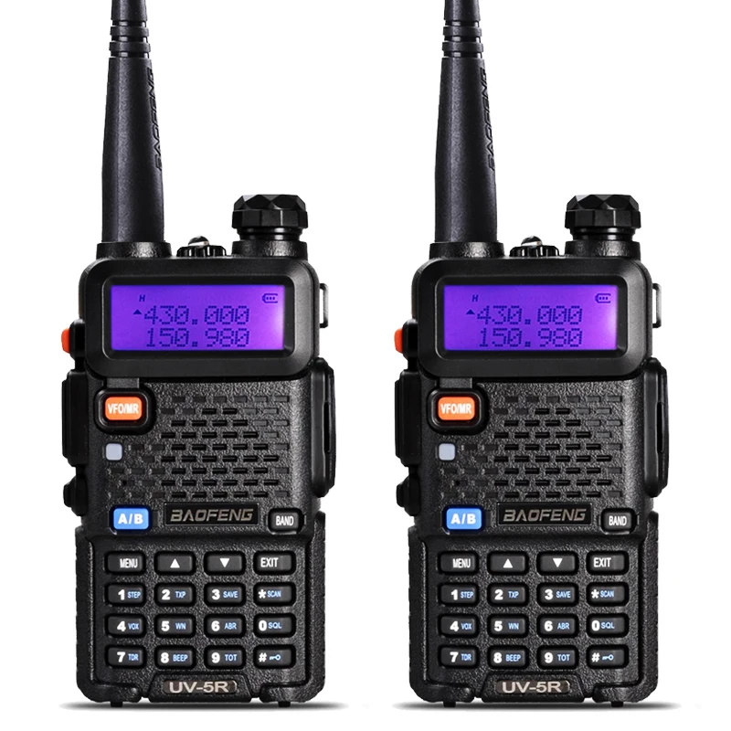 

2Pcs BaoFeng UV-5R Walkie Talkie VHF/UHF 136-174Mhz&400-520Mhz Dual Band Two Way Radio Baofeng uv 5r Portable Walkie Talkie uv5r
