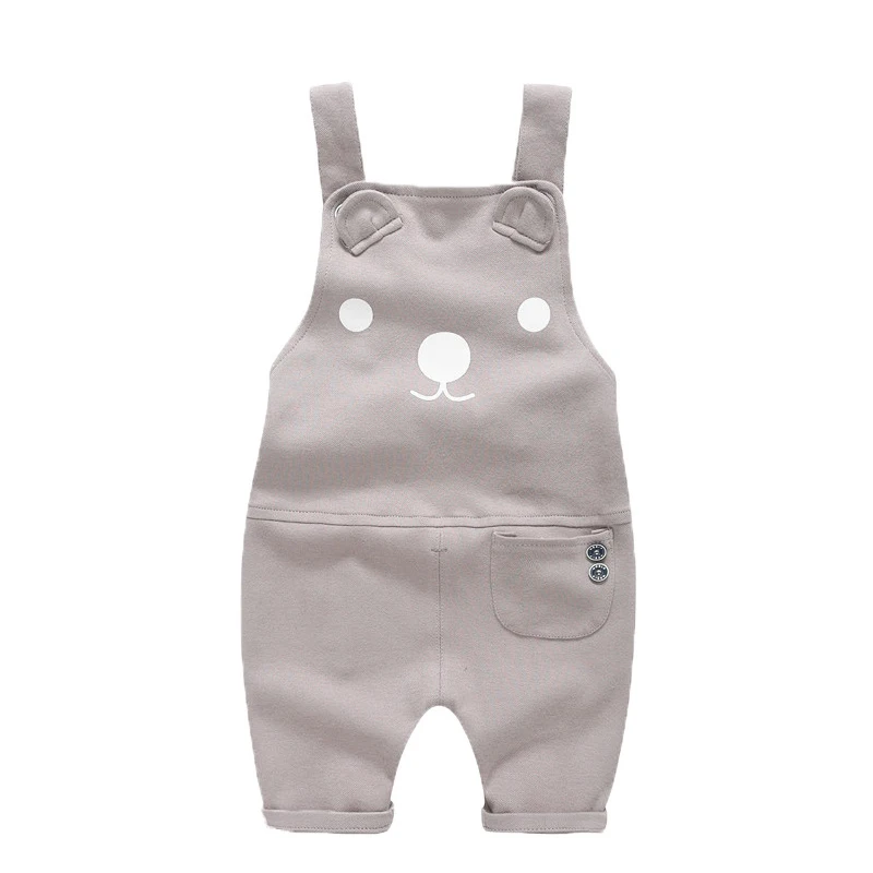 Baby Boys Lovely Cartoon Bear Pattern Pocket Knitted Rompers Overalls ...