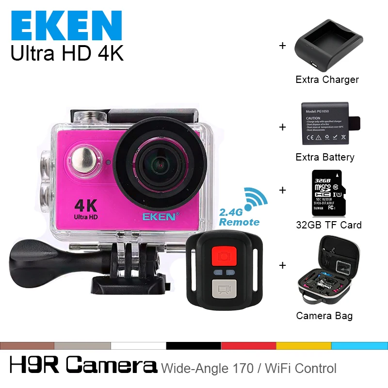 Wholesale 2017 Original Eken 4K Ultra HD WiFi sport action camera Slim Gopro Hero 4 Video Cam Go Underwater waterproof H9r pro style Buy Cheap 2017 Original Eken 4K Ultra HD WiFi sport action camera Slim Gopro Hero 4 Video Cam Go Underwater waterproof H9r pro style