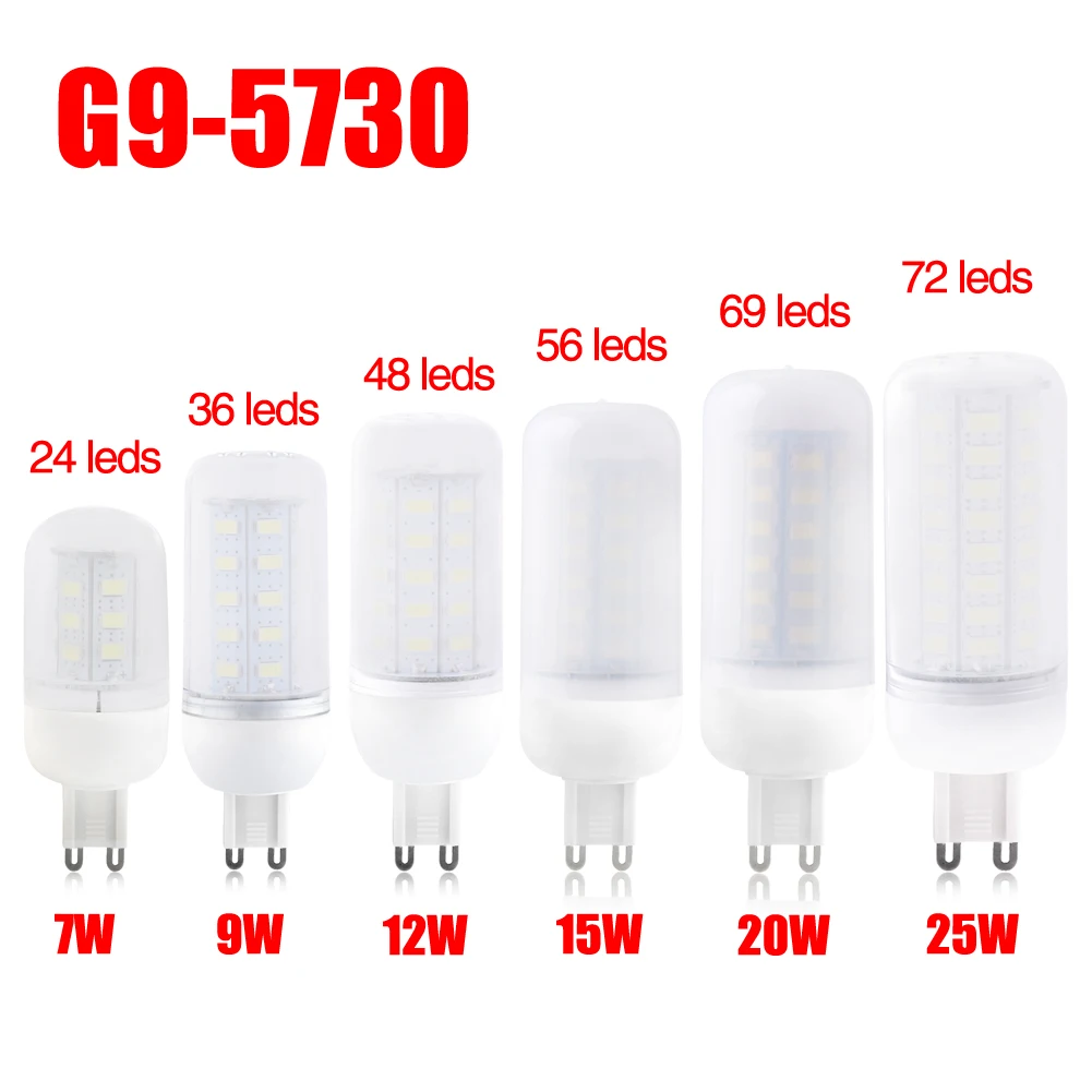 TSLEEN 10x Высокая яркость 5730 SMD E27 G9 светодиодный кукурузная лампа E14 B22 GU10 молочно-белый 110V 220V 7 Вт, 9 Вт, 12 Вт, 15 Вт, 20 Вт, 25 Вт Светодиодный светильник