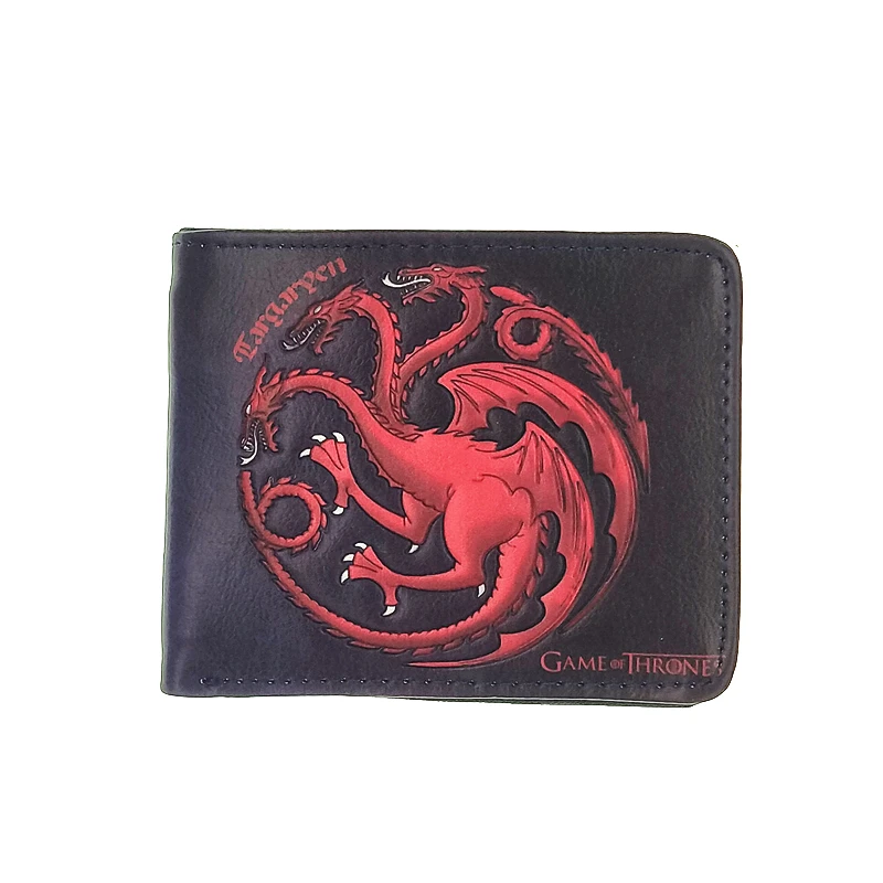Кошелек из искусственной кожи с логотипом red dragon man кошелек для игр престолов fire