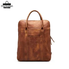 Винтажная дизайнерская мужская деловая сумка из натуральной кожи растительного дубления, мужская сумка-мессенджер из натуральной воловьей кожи, мужская сумка на плечо