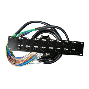 

High quality NMBJCKO 2U Rack Mount 16 Channel XLR TRS Combo Splitter Snake Cable - 5' and 30' XLR trunks
