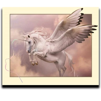 

Diamond DIY painting by numbers Beaded Embroidery Round \ square Drill Mosaic Full Screen "Beast Animal Flying Horse"