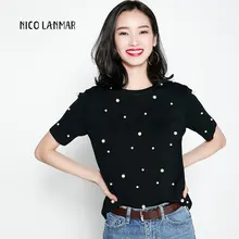 Новая модная женская летняя повседневная футболка с коротким рукавом женская рубашка с круглым вырезом Женский антистатический вискозный студенческий пуловер Топы