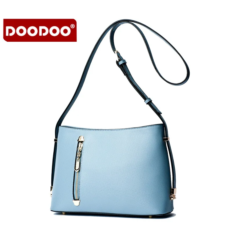 

DOODOO Famous Brand Genuine Leather Bag For Women Luxury Designer Handbags High Quality Bolsa Femininas Women Messenger Bag J798
