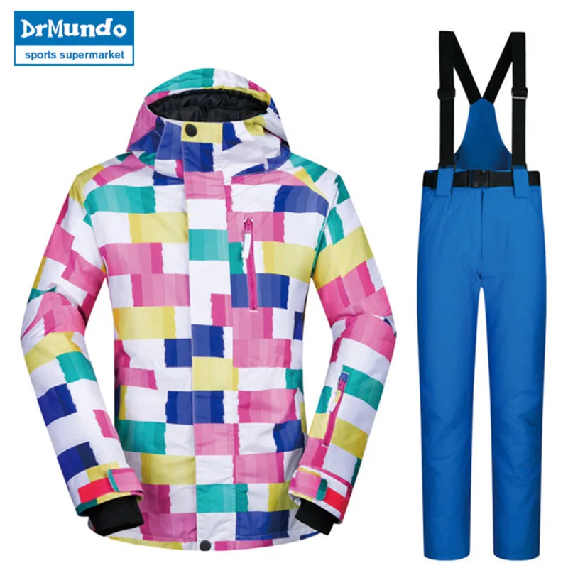 

2018 High Quality Ski Jacket Women Set Windproof Waterproof Breathable Clothes Thermal Ski Suit Snowboard Jacket And Snow Pants