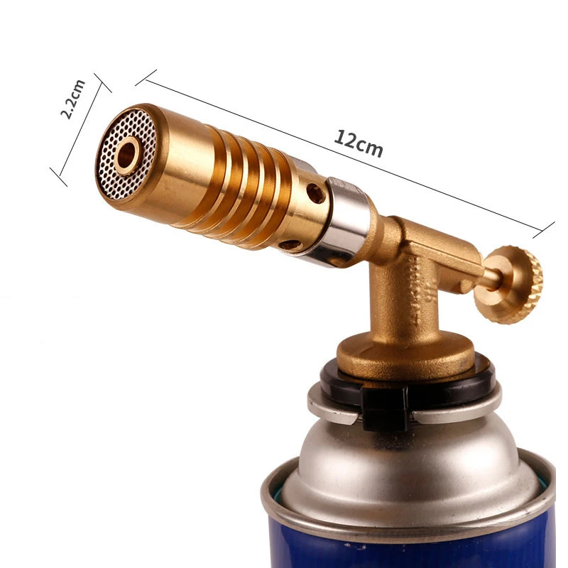 Online Tragbare Gas Fackel Flamme Gun Lötlampe Kupfer Flamme Butan gas Brenner Leichter Heizung Schweißen Für Outdoor Camping BBQ Spray gun