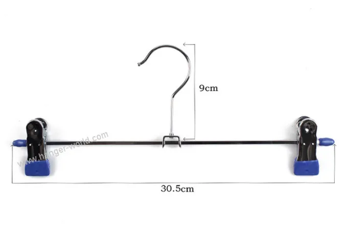 [ ] простой металлическая петелька для Брюки для девочек с Зажимы, синяя юбка вешалка(20 шт./лот