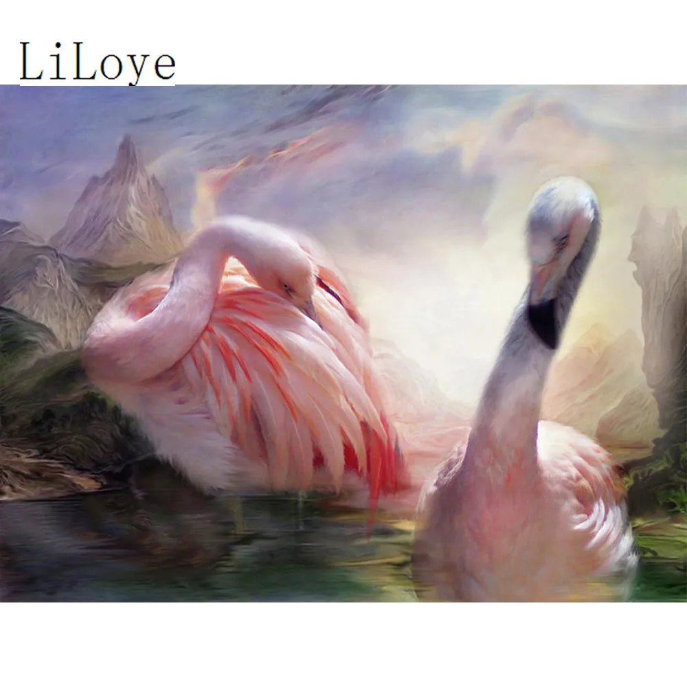 Алмазная вышивка LI LOYE The stork 5D DIY квадратная алмазная живопись крестиком полная