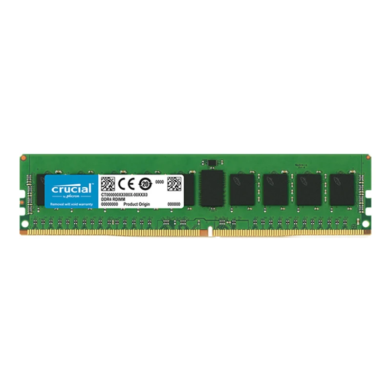 

Crucial 8GB DDR4-2666 RDIMM, 8 GB, 1 x 8 GB, DDR4, 2666 MHz, 288-pin DIMM, Verde