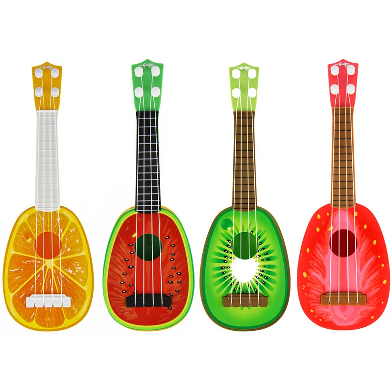 

Baby Children Puzzle Musical Instrument Toys Guitar Wholesale Fruit Guitar Mini Play ukulele 36cm