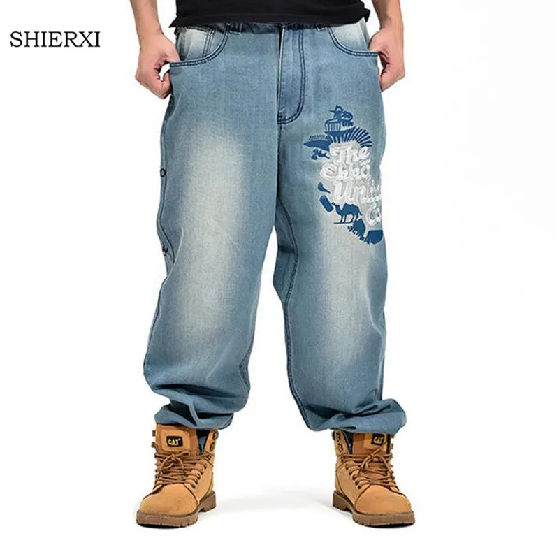 New Men Brand loose Jeans HIP HOP Skateboard Pants Men's Jeans Fashion