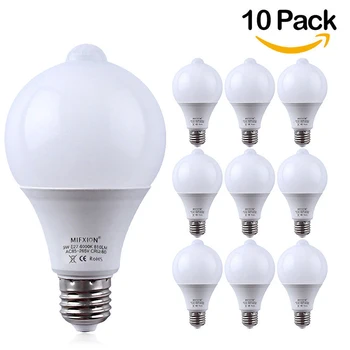 

10PCS 9W PIR Motion Sensor LED Bulb+Light Control Motion Sensor Light E27 Led Bulb Auto Smart Led PIR Infrared Body Sound
