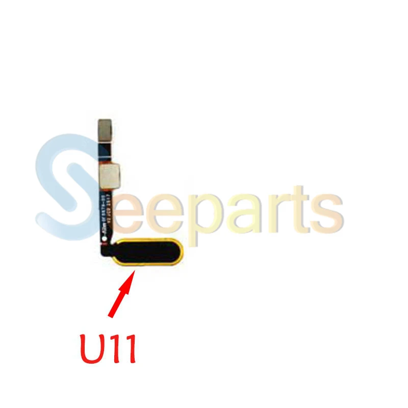 Для htc U11 кнопка домой датчик отпечатков пальцев Сенсорный ID гибкий кабель лента запасные части для htc U11 Кнопка жизни ключ черный