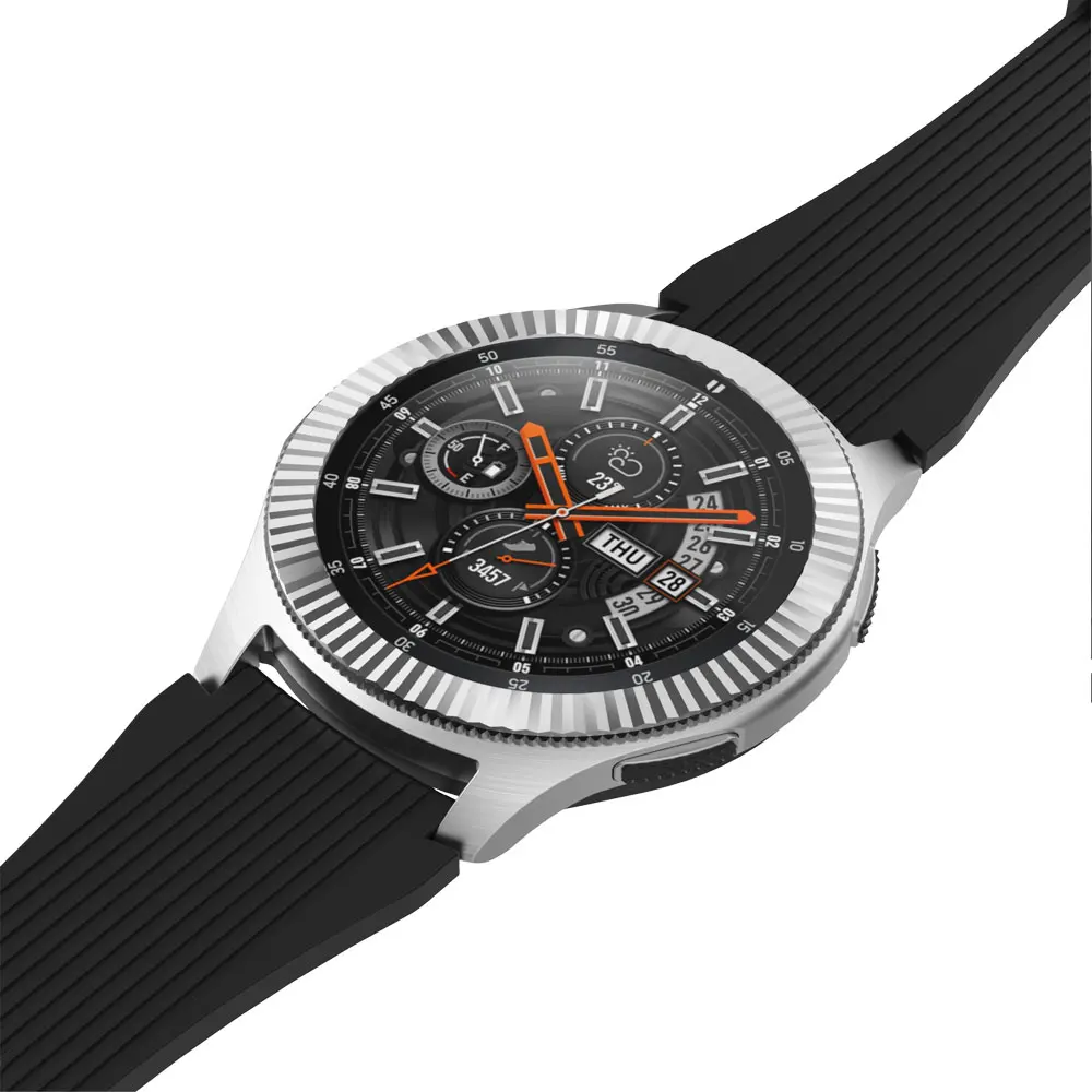 Металлический ободок для samsung Galaxy Watch 46 мм/42 мм чехол gear S3 Frontier/классическая спортивная клеющаяся крышка ремешок аксессуары 46/42
