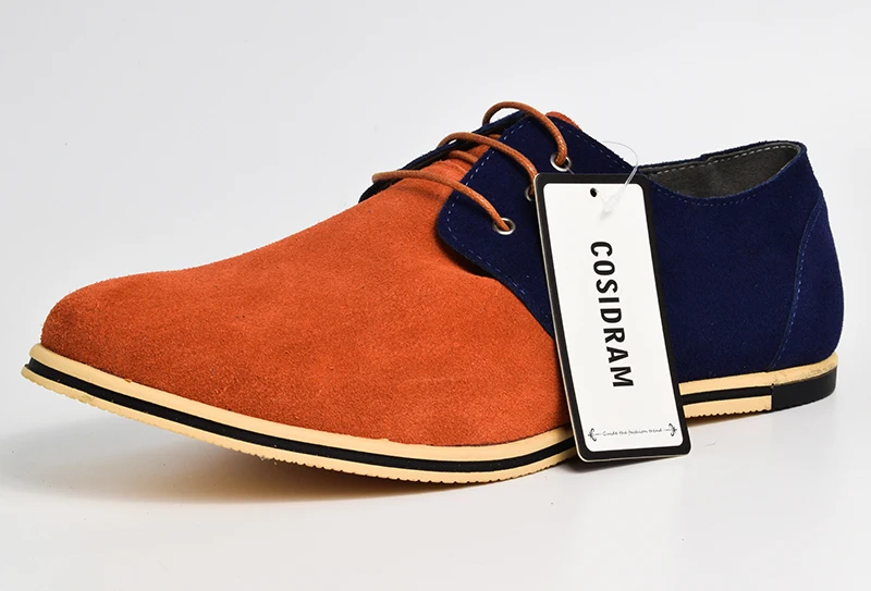 COSIDRAM/Лоскутная Мужская обувь из спилка; сезон весна-осень; модная мужская повседневная обувь; коллекция года; Мужская обувь размера плюс 48, 49, 50, RMC-173