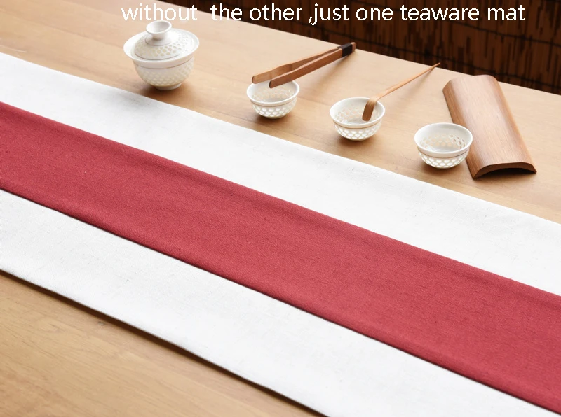 Краткое двойной цвет льняной настольный бегун китайский чайный набор кунг-фу стол длинные коврики для домашего обеденного стола ужин декоративные салфетки подушки - Цвет: F