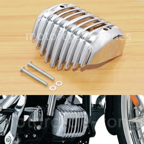 

Chrome Stock Voltage Regulator Cover Guard with Mount Screw For Harley Softail Springer Models 2001 - 2009