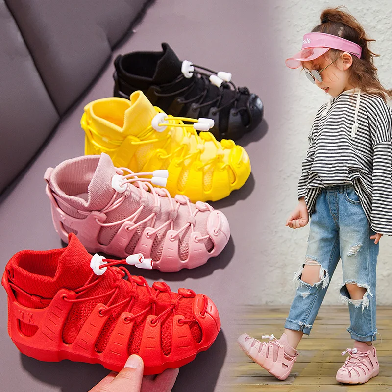 

2019 New Girls Sports Shoes Running Sneaker For Children's Mesh Soft Comfort Boys Breathable Sneakers School Student White Shoes