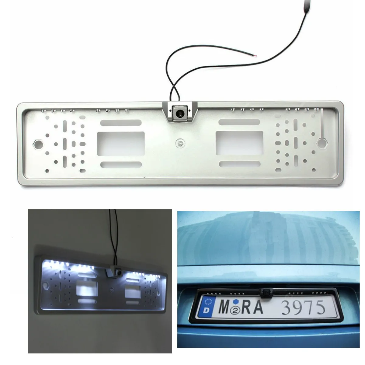Newest Car 16 LED Number Plate Frame Light Rear View font b Camera b font Backup