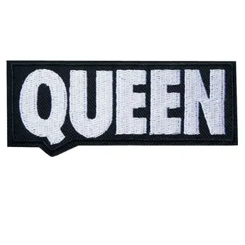 

Black Embroidered Letters Patches Queen Sew Iron On Badges For Dress Bag Jeans Hat T Shirt DIY Appliques Craft Decoration