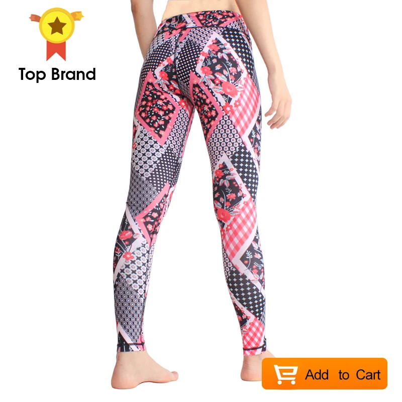 Women Print Leggings Yoga Pants Clothes Fitness Gym Workout Running