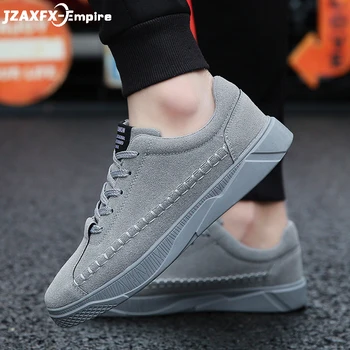 

2018 New Arrival Canvas Solid Color Shoes Men Casual Lace-up Shoes chaussure homme Designer Sneaker for men