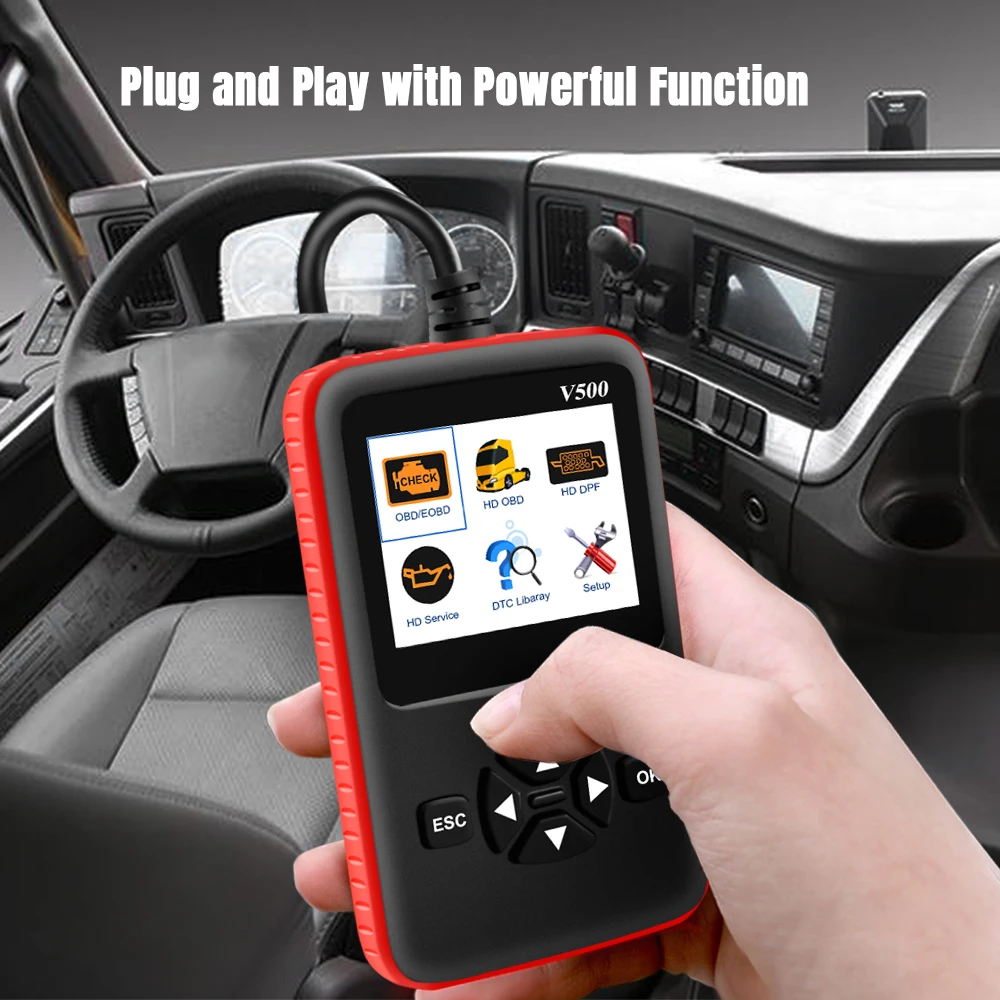 Автомобильный сканер obd V500 портативный диагностический для автомобилей и