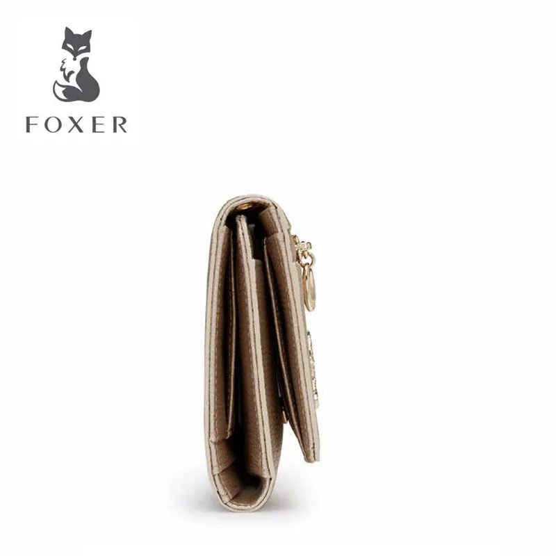 Женский кошелек FOXER длинный кожаный с пряжкой 2019|designer purse|fashion pursepurse designer |