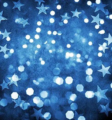 

5x7ft Blue stars bokeh Art photography computer Printing background for studio backdrop
