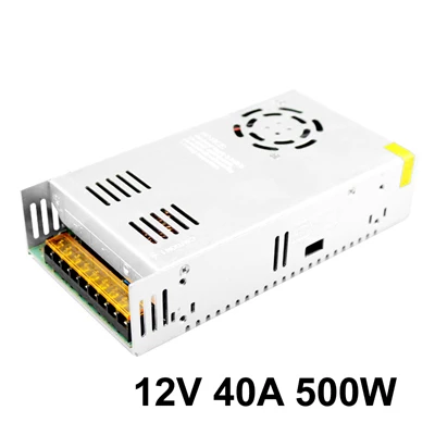 Переключение Питание 12v 40a 500w Led Питание, работающего на постоянном токе 12 в источник Питание 12v Smps Ac 220 В до 12 В Fonte-де-alimentacao - Цвет: 12V 40A 500W