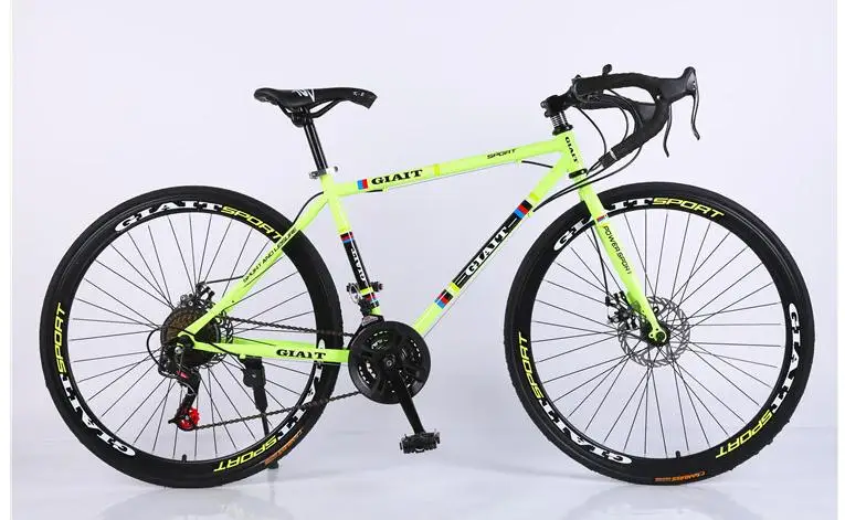 Flash Deal 2016 new cycling jersey bicicleta road bike 52cm  steel  frame  road  bicycle man& woman bike   21/24/27  speed   Disc  brakes 3 3