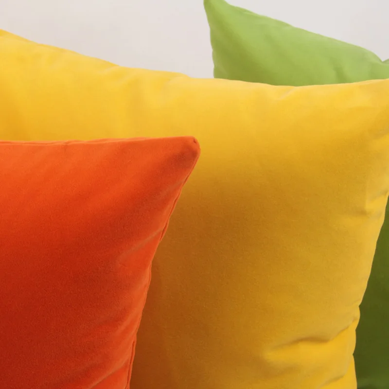 قوس قزح لون الحلوى المخملية وسادة غطاء 45x45 سنتيمتر 60x60 سنتيمتر أفخم لينة رمي سادة غطاء دون ملء مكتب أريكة ديكور المنزل