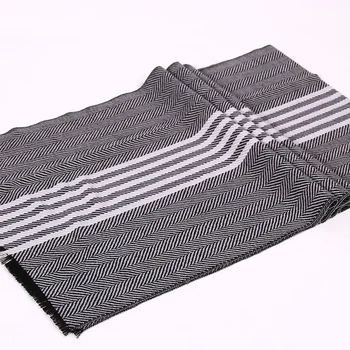 

winter wool scarf men 100% Wool Striped Male Scarf Men Luxury Brand Wraps Wool Cashmere Warm Autumn Winter Scarves for Men