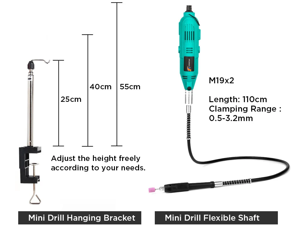 Tungfull мини-Электрическая Дрель аксессуары деревообрабатывающие сверла инструменты переменной скорости Электрический Роторный инструмент