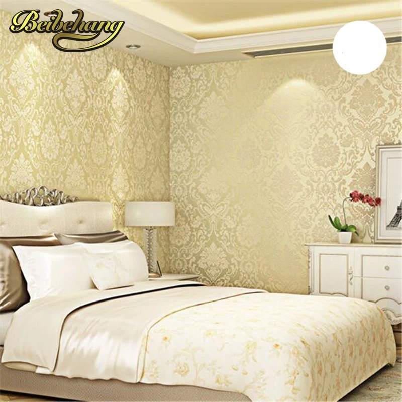damask wall paper- Non Woven Wallpaper Damask European Vintage Wallpaper wall paper For Backdrop textured wall papers home decor