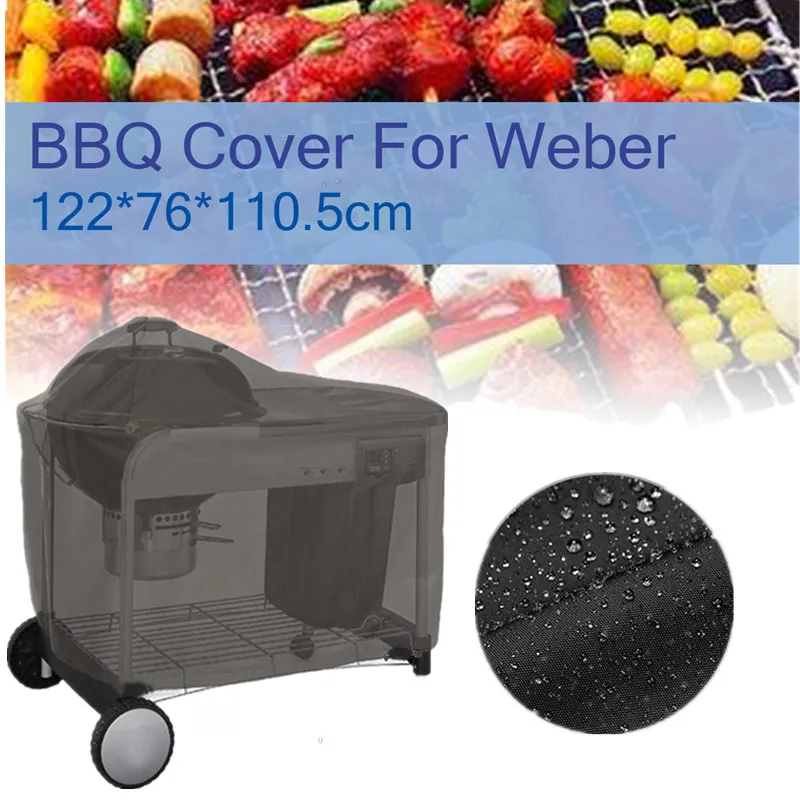 

122x76x110.5cm BBQ Grill Cover Outdoor Waterproof Anti Dust Protector Barbeque Accessories With 4 Buckles for Weber