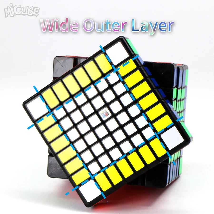 Goedkoop Moyu MF8 8x8x8 Kubus 8 Lagen Magic Speed Cube Puzzel 8x8 Zwart Stickerloze Neo cubo Magico 8*8*8 Onderwijs Speelgoed Voor Kinderen