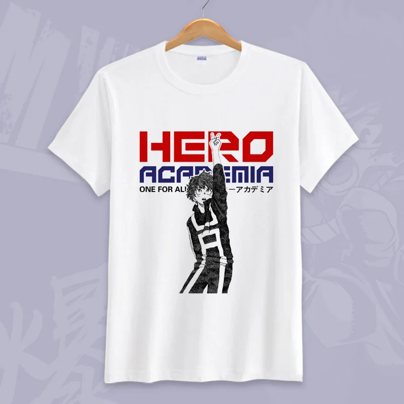 Coshome Boku No Hero Academia T-Shirt Short Sleeve Tee Shirt  My Hero Academia Izuku Midoriya Printed Summer Costume (7)
