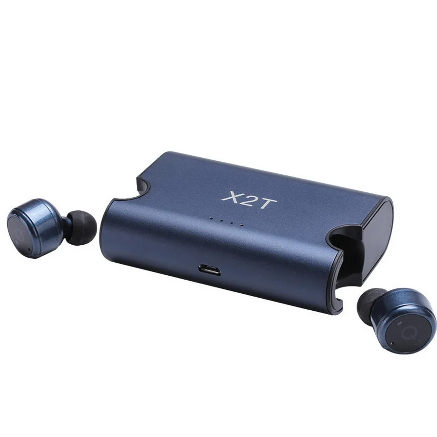 

10pcs X1T/X2T mini wireless earphone noise canceling headphone bluetooth headset with 1500mAh power bank box for iphone8/android