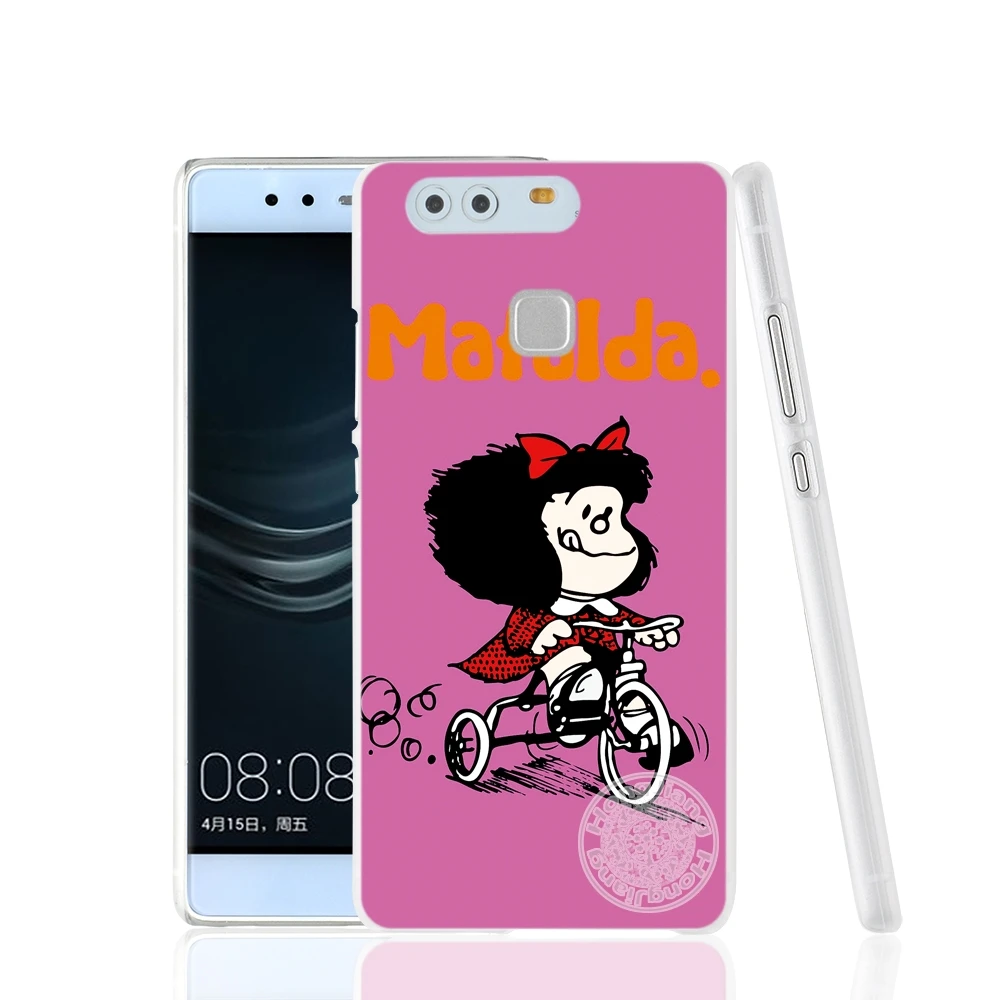 HAMEINUO Hoạt Hình Mafalda Amazing Bao Da Ốp Lưng Điện Thoại Huawei Ascend P7 P8 P9 P10 Lite Plus G8 G7 Danh Dự 5C 2017 Mate 8 cute phone cases huawei