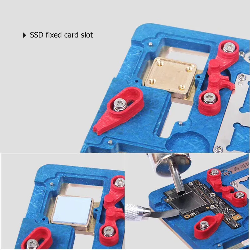 UANME Circuit Board PCB Holder Jig Explosion-proof Cooling Tin Platform For iPhone X 6 6S 7 8 Plus Motherboard Fixture Tool